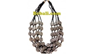 two color shown choker necklace beads charm bali design