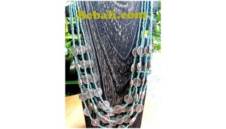 turquoise beading jewelry choker necklace 5strand fashion 
