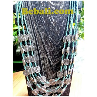 two color shown choker necklace beading charming