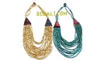 necklaces choker layer bead wood ethnic design