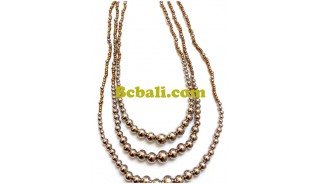 golden glass beads tangerine fashion necklace triangle