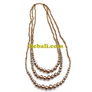golden glass beads tangerine fashion necklace triangle