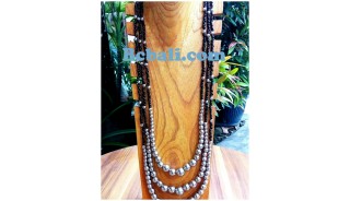 two color tangerine necklace beaded glass fashion