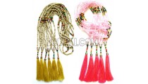 balinese tassels necklaces beads handwork handmade