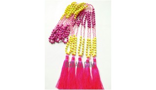 colorfull beaded stone necklace tassels fashion crystal
