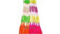 colorfull beaded stone necklaces tassels fashion crystal