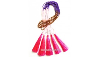 bali crystal beads tassels necklaces fashion