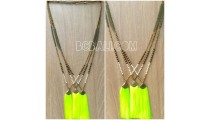 long chain necklace antique bronce tassels beads 