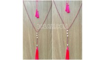 water pearls original tassels necklaces crystal bali