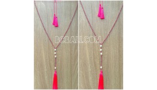 water pearls original tassels necklaces crystal bali