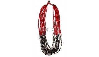 beads crystal necklace multiple seed stainless fashion