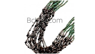 crystal bead multiple strand necklaces handmade turquoise