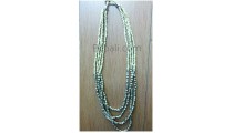 four strand beaded necklaces with stainless jewelry design
