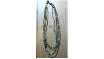 golden glass bead necklaces four strand fashion accessories bali