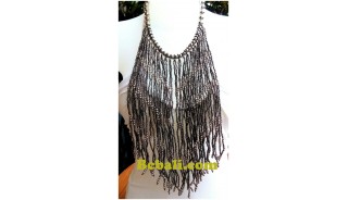 chandelier fashion necklaces choker multi strand glass bead