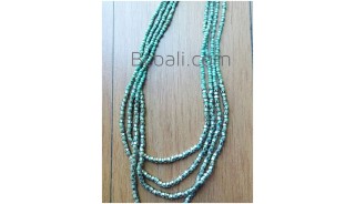 turquoise beaded balinese necklace 4strand fashion