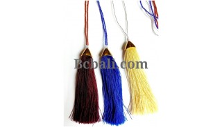 bali small beading tassels necklaces cotton pendant