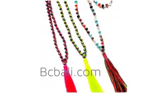 fashion necklaces long strand crystal beaded