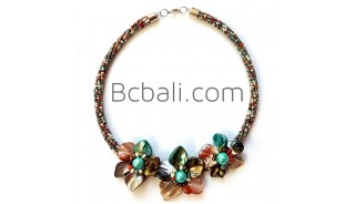 seashells necklaces flowers chokers beads glass