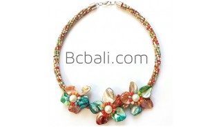 seashells necklaces flowers pendants chokers beads 