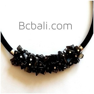 two color chokers handmade necklaces with beads shells