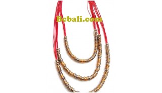 strings leather seeds steels charms necklaces