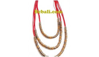 strings leather layer steels charms necklaces