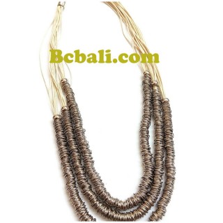 strings leather strands steels charms necklaces