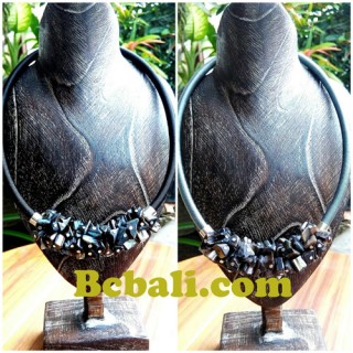 two color chokers handmade necklaces with beads shells