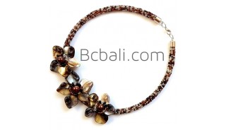 women fashion choker necklaces beads flowers shells