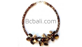 women fashion choker necklaces beads flowers shells