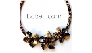women fashion choker necklaces beads flowers shells