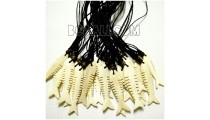 necklaces pendants fish bone hand carving