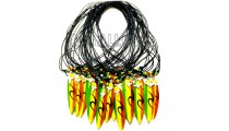 necklaces for men's pendant surf painting rasta rainbow