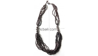 bali bead necklace multiple seeds design