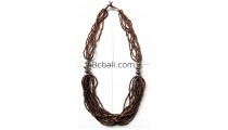 multi strand women necklace beading stainless