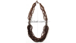 multi strand women necklace beading stainless