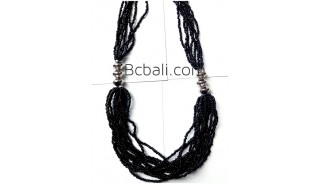 multiple strand bead glass necklaces