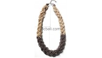round strand beaded glass necklace two color fashion