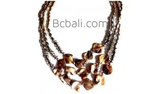 triangle layers shells beading necklaces charming