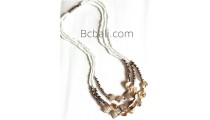 triangle layers shells bead necklaces charming