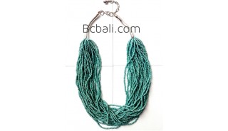 turquoise fashion bead necklace multiple layer design 2015