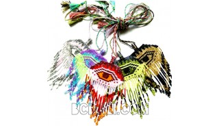 5 color necklaces pendant evil eyes crystal bead miyuki