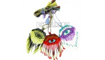 necklaces crystal evileyes pendant tassel beads miyuki