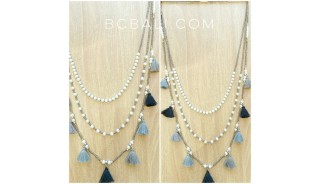 balinese tassels necklaces design multiple charms