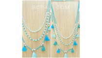 multiple tassels necklaces fashion accessories beads
