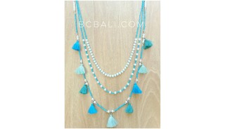 multiple tassels necklaces fashion accessories beads