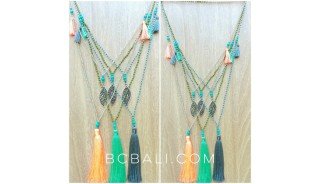 necklaces charms seeds beads tassels necklace new fashion