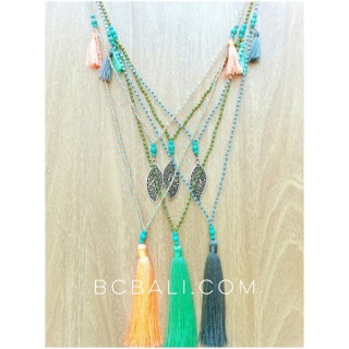 necklaces charms seeds beads tassels necklace new fashion