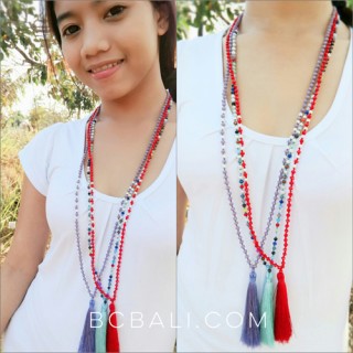 phyrus beads crystal tassels necklaces pendants 